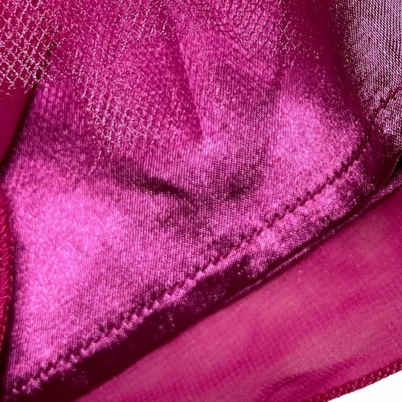 Katia One Shoulder Fit & Flare Magenta Cream Dress Size Large - Picture 6 of 12